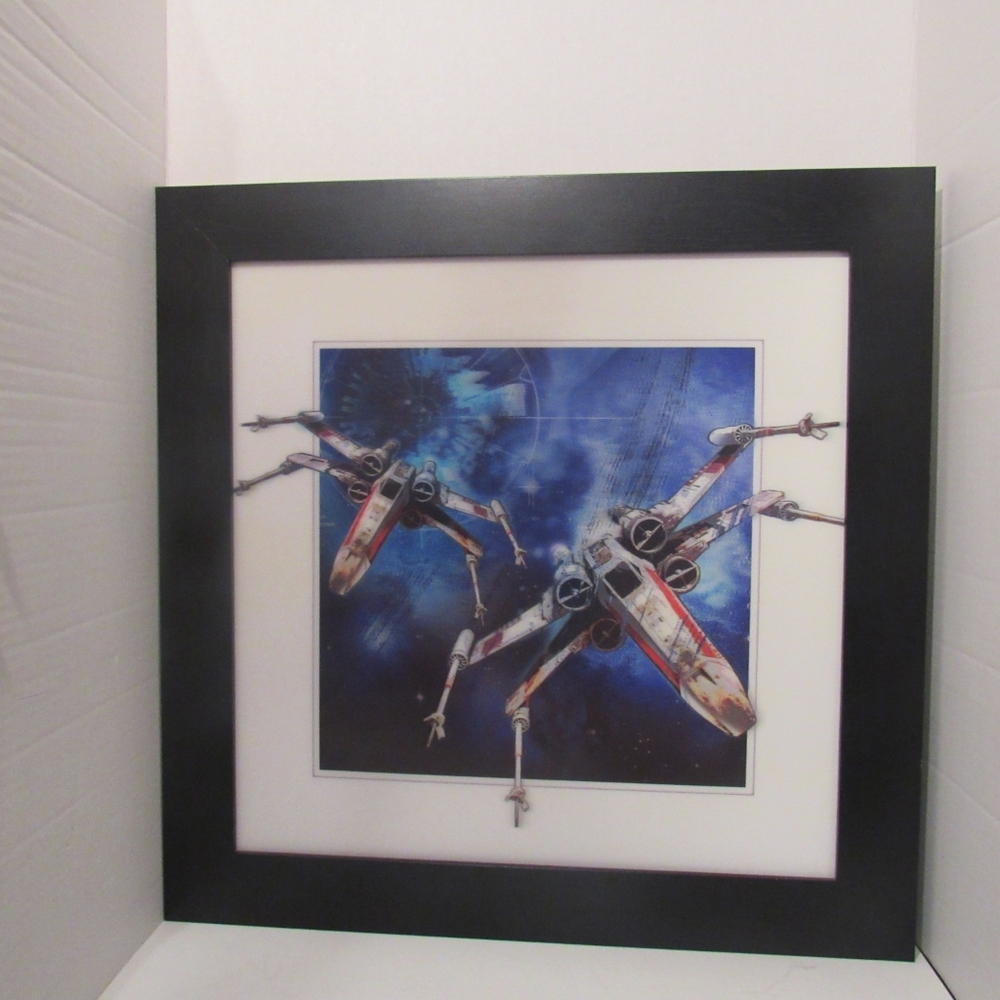 Star Wars Framed Galactic X-Wing Figjters, Multi-Effect 3D Lenticular Print Art